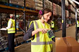 Warehouse working with Zebra barcode scanner